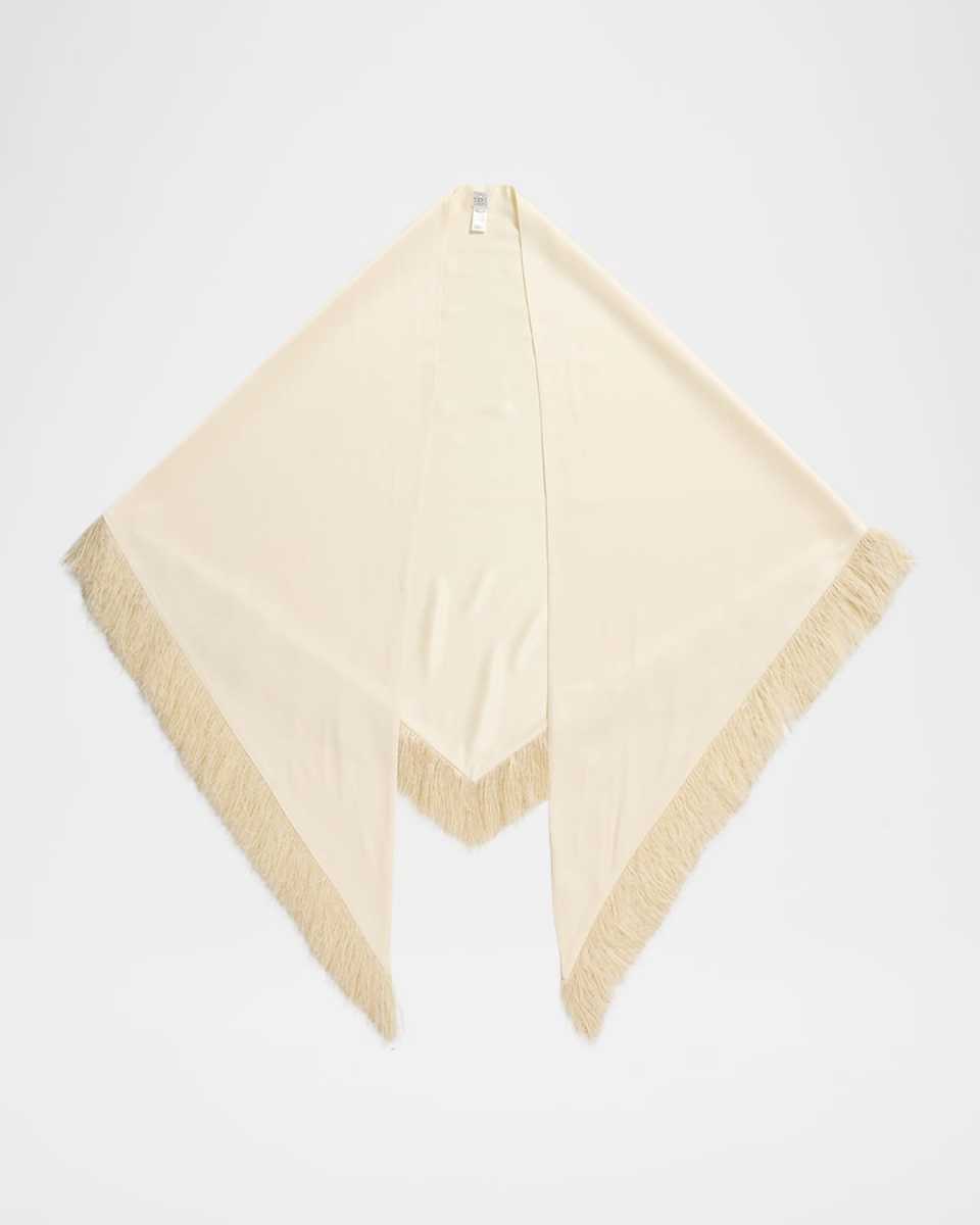 Wool Fringe Trim Scarf